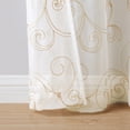 thumbnail image 4 of Mainstays Embroidered Scroll Sheer Single Curtain Panel, Ivory/Gold, 38" W x 84" L, 4 of 7