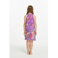 thumbnail image 5 of Girl Hawaiian Round Neck with Ruffle Dress in Pretty Tropical Purple Size 4, 5 of 5