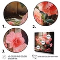 thumbnail image 3 of Designart "Pink Geraniums love expression" Floral Floater Framed Wall Art Print, 3 of 7