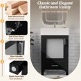 thumbnail image 4 of 20-Inch bathroom vanity with ceramic sink and ample storage - ideal for small bathrooms, 4 of 9