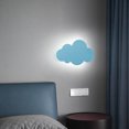 thumbnail image 2 of Luz de pared Luz de nube Aplique de pared moderno para interiores Sombra acrílica con lámparas LED incorporadas para dormitorio de niños Blanco Azul claro brillar Electrónica, 2 of 5
