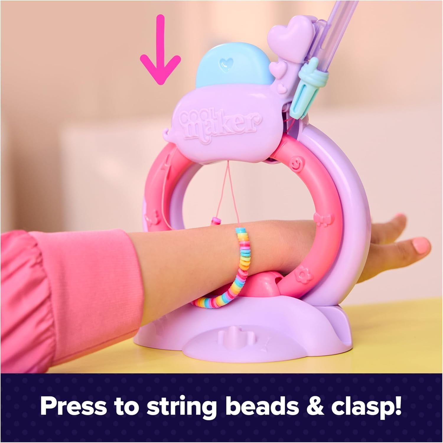 Cool Maker,Studio Bracelet Making Kit with Easy Beading Pen & Over 1200 Beads for Bracelets, Makes 15, Gifts & Stocking Stuffers for Girls Ages 7 and up