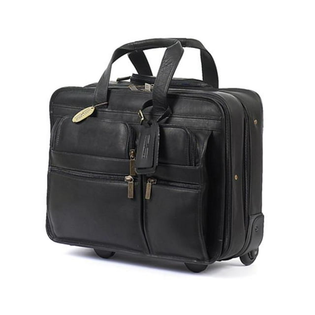 Claire Chase 258E-black New Rolling Computer Brief - Black