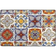thumbnail image 4 of SKYSONIC 36x24in Mexican Talavera Vintage Area Rug, Ethnic Tribal Style Non-Slip Floor Carpet for Indoor Living Dining Room Bedroom, 4 of 7