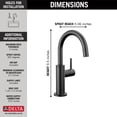 thumbnail image 3 of Delta Faucet 1930-BL-DST Contemporary Beverage Faucet, Matte Black, 3 of 4