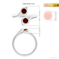 thumbnail image 5 of ANGARA Natural Calla Lily Two Stone Ruby Ring in 14K White & Yellow Gold for Women (Size-4mm) | July Birthstone Jewelry for Her, 5 of 10