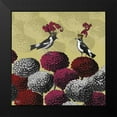 thumbnail image 2 of Fab Funky 12x12 Black Modern Framed Museum Art Print Titled - Blooming Birds, Chrysanthemum 2, Fine Art Print, 2 of 5