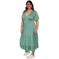 thumbnail image 2 of Vestido midi casual (talla extra), modelo 4285 (Menta) agua 40 Roman Fashion Vestido extra 4285, 2 of 6