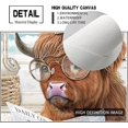 thumbnail image 2 of Rustic Cow Bathroom Decor Highland Cow Wall Art Cute Cow Sitting On The Toilet Painting Farmhouse Bathroom Wall Decor Funny Cow Canvas Wall Art Cow Pictures Kids Bathroom Wall Decor Framed 12x16 Inch, 2 of 6