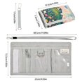thumbnail image 3 of JIALIOU Nylon Trifold Card Wallet with ID Window Zipper Pocket for Men Women Teen Hillside with Wildflowers and Houses, 3 of 7