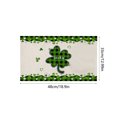 thumbnail image 2 of 4 piezas de manteles individuales del día de San Patricio lino verde trébol de cuatro hojas alfombras de mesa impresas 33x48cm aislamiento térmico decoración de la fiesta navideña, 2 of 5