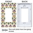 thumbnail image 3 of Yayeee Rocker Switch Wall Plate 1-Gang 4.6"x2.9" Home Decorative Outlet Cover, Beige Floral Pattern, 3 of 6