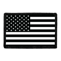 American Flag - Black and White - Patch