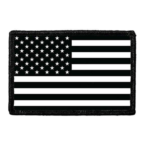 American Flag - Black and White - Patch