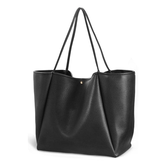Oversize Pu Leather Tote Women Weekender Bag Shopper Handbag Travel Purse Large Soft Faux Leather Tote Bag for Women, Oversized Work Shoulder Handbag, Casual Daily Shopper Top Handle Purse