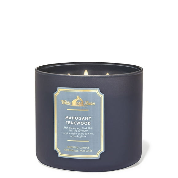 Bath & Body Works Bougie en Bois d'Acajou à 3 Mèches 14.5 oz