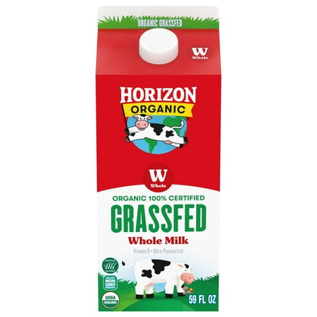Horizon Organic Grassfed Whole Milk, Vitamin D Whole, 59 fl oz Carton