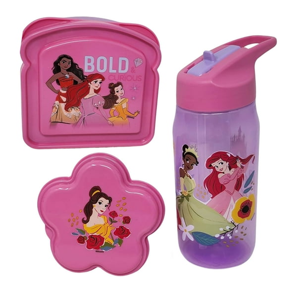 Disney Princess Lunch Box Kit for Kids Includes Snacks Storage Sandwich Container and Tumbler