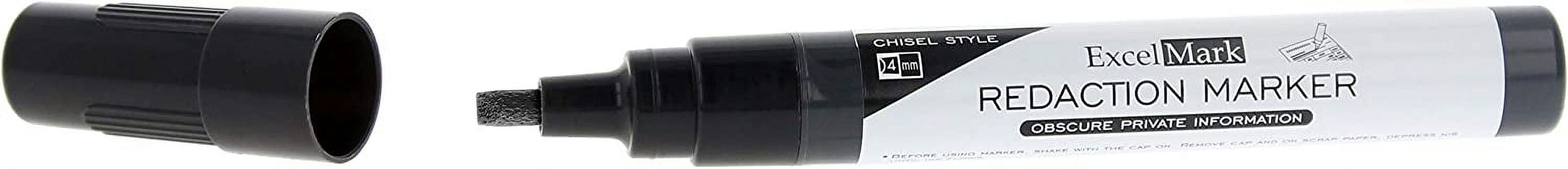 ExcelMark Security Redaction Marker - Blackout Private Information With Our Convenient Redacting Pen (1 Marker)