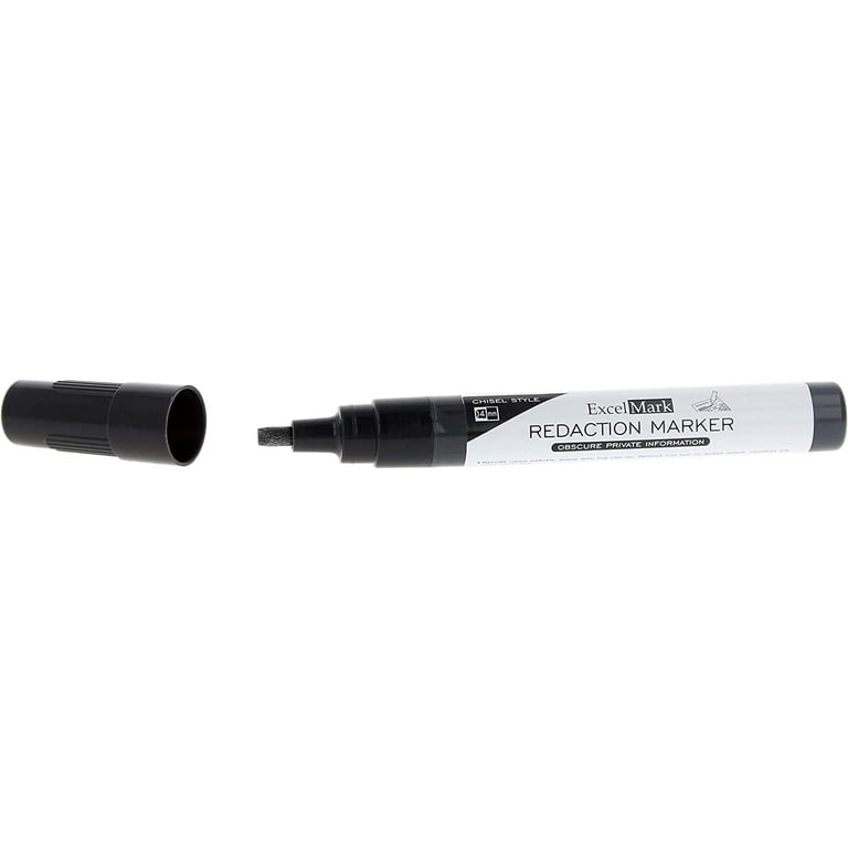 ExcelMark Security Redaction Marker with Fine Tip - Ideal for