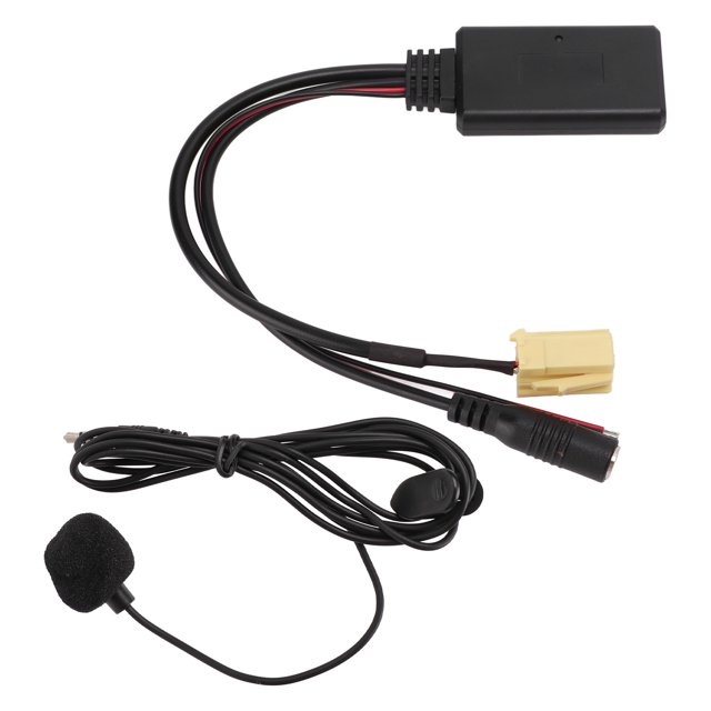Adaptador de cable auxiliar para música, cable auxiliar para radio estéreo con Bluetooth 5.0 para automóvil, cable auxiliar para micrófono manos libres, confiabilidad excepcional