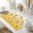thumbnail image 5 of Watercolor Sunflower Pattern Placemats Set of 6, Gold Green Table Mats Washable Heat-Resistant Non-Slip Place Mats for Kitchen Dinner Table Indoor Outdoor Decor,13x19 Inch, 5 of 9