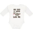 thumbnail image 3 of Inktastic My Gigi and Papa Love Me Girls Long Sleeve Baby Bodysuit, 3 of 5