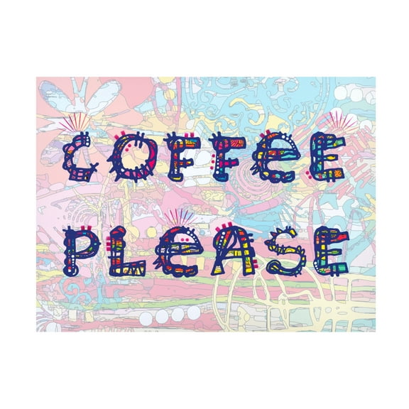 Canvas Wall Art - Dean Russo 'Coffee Please' Wall Art for Living Room, Bedroom, or Office DÃ©cor by Trademark Fine Art - 19 x 14 Inches