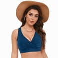thumbnail image 3 of UAYOTSE Bikini Tops for Women Cropped StrapCore Tankini Tops Beach Padded Knot Twist Cut Out Adjustable Swimwear Top,Sizes M, 3 of 9