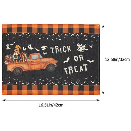 

Halloween Place Mat Waterproof Festive Dining Table Mat for Home Kitchen