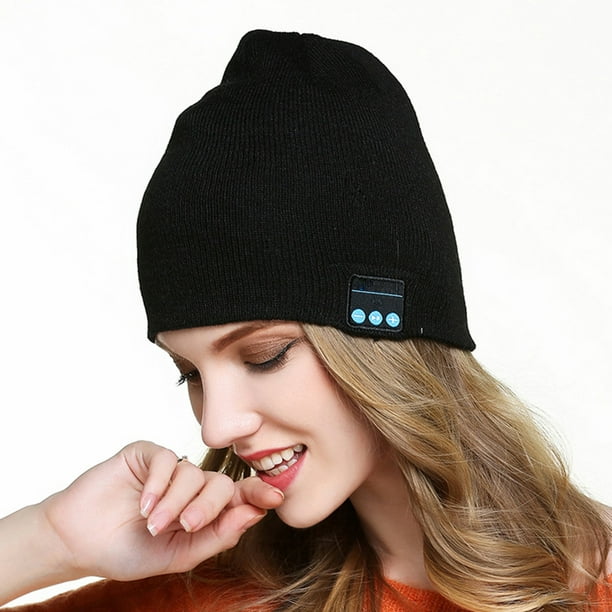 ziyahihome Unisexe Tricoté Bluetooth 5.0 Chapeau Hommes Femmes Bluetooth  Bonnet Extérieur Mains Libres Chapeau Sport Sans Fil Musique Bonnet Sans  Fil Cap 