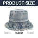thumbnail image 2 of Sombrero de pescador de mezclilla vieja lavada retro con circunferencia de 56-58 cm, sombrero de lavabo para verano para hombres y mujeres, 2 of 6