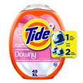thumbnail image 2 of Tide Power PODs + Downy Laundry Detergent Pods, Soft Boosters + April Fresh, Detergent soap pacs for Laundry washing, HE compatible, 45 Count, 2 of 19