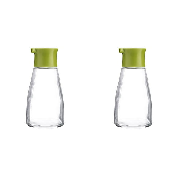 2PCS Soy Sauce Dispenser Glass Cruet 4.73 OZ Bottle for Olive Oil Vinegar,Kitchen Cooking Barbecue Oil and Vinegar Containers,Premium Glass Bottles for Kitchen Countertop Storage