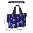 thumbnail image 2 of Travel Duffle Bag Blue Purple Jellyfish Travel Tote Bags Carry on Luggage Waterproof Weekender Bags with Top Handle Adjustable Shoulde Strap for Travel Gym, 2 of 5