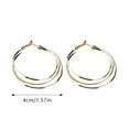 thumbnail image 5 of GHSOHS Exaggerated Large Multi Layered Hoop Earrings for Women Exquisite Fashion Crystal Rhinestone Geometric Earrings Party Jewelry Gift A, 5 of 6