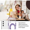 thumbnail image 2 of Compatible with Samsung Galaxy A14 5G Case Clear with Stand Samsung A14 5G Phone Case for Women Men Support Wireless Charging Protective Case Shockproof Cases (Purple), 2 of 14