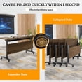 thumbnail image 2 of 6 Pack Folding Conference Table on Wheels,Large Rectangular Conference Room Tables Modern Rolling Meeting Seminar Table for 6-8 Person,Training Boardroom Tables for Office Conference Room（62.9in）, 2 of 7