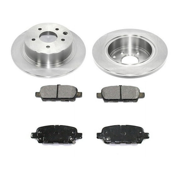 Rear Semi Metallic Brake Pads and Rotor Kit - Compatible with 2002 - 2018 Nissan Altima 2003 2004 2005 2006 2007 2008 2009 2010 2011 2012 2013 2014 2015 2016 2017