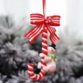 thumbnail image 4 of xmas gift 3 Pcs Candy Cane Ornaments Resin Santa Claus - Cute Pendant for Tree, 4 of 4