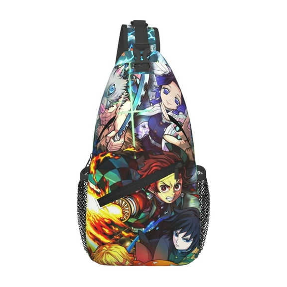 Demon Slayer: Kimetsu No Yaiba Sling Bag Crossbody Sling Backpack Chest Bag Daypack Purses Shoulder Bag For Women Men Travel Hiking