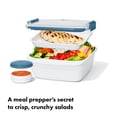 thumbnail image 3 of OXO SoftWorks Prep and Go Salad Container with Tray and Condiment Keeper, Leakproof, BPA-Free, Ocean Blue, 3 of 10