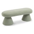 thumbnail image 1 of Meridian Furniture Drum Mint Faux Shearling Teddy Fabric Bench, 1 of 6