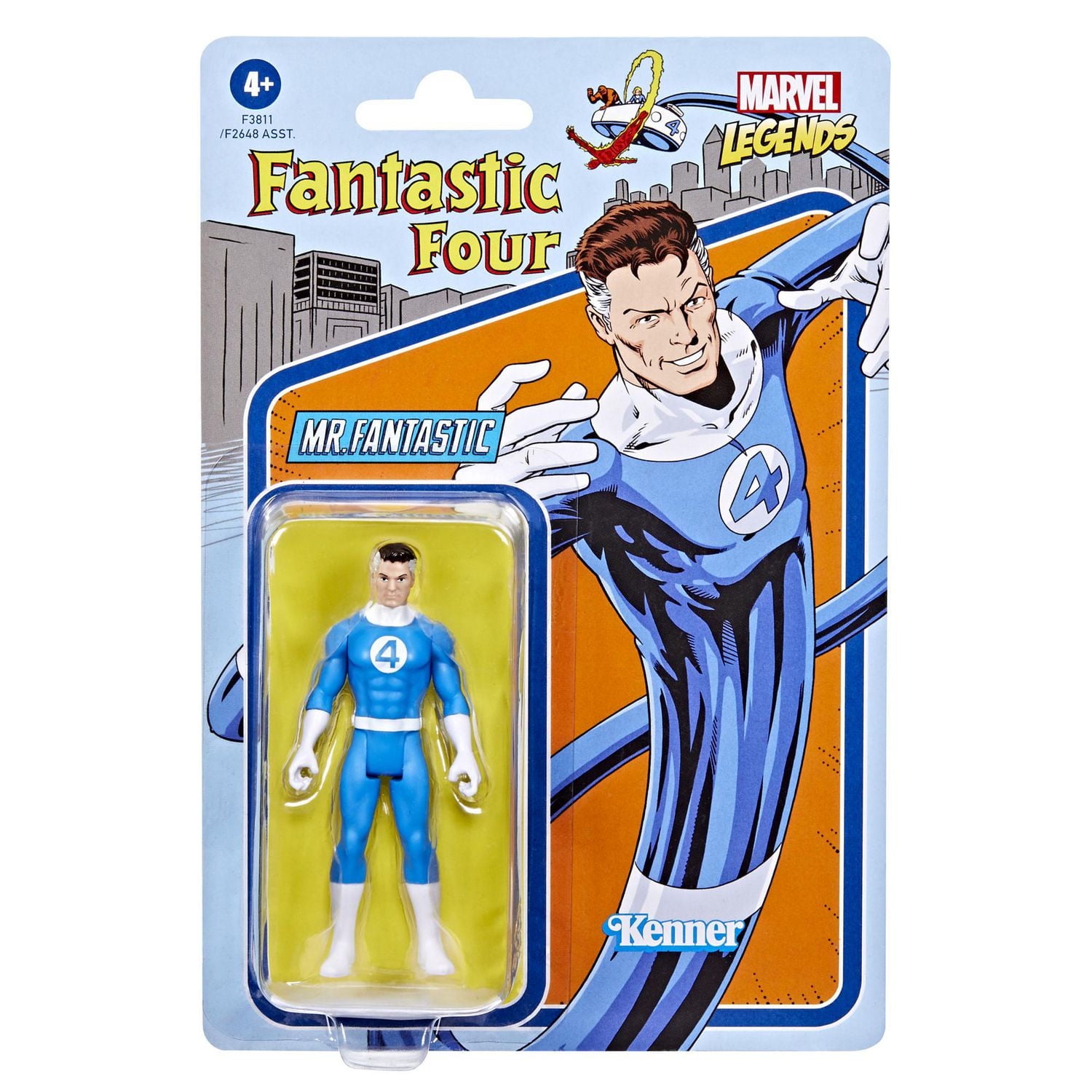 Hasbro Marvel Legends Series 3.75-inch Retro 375 Collection Mr. Fantastic Action Figure Toy