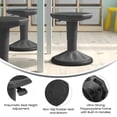 thumbnail image 4 of Flash Furniture Adjustable Height Kids Flexible Active Stool for Classroom and Home with Non-Skid Bottom in Gray, 14" - 18" Seat Height, 4 of 16