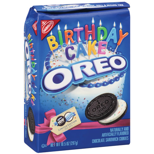 Nabisco Oreo Birthday Cake Chocolate Sandwich Cookies, 10.5 Oz