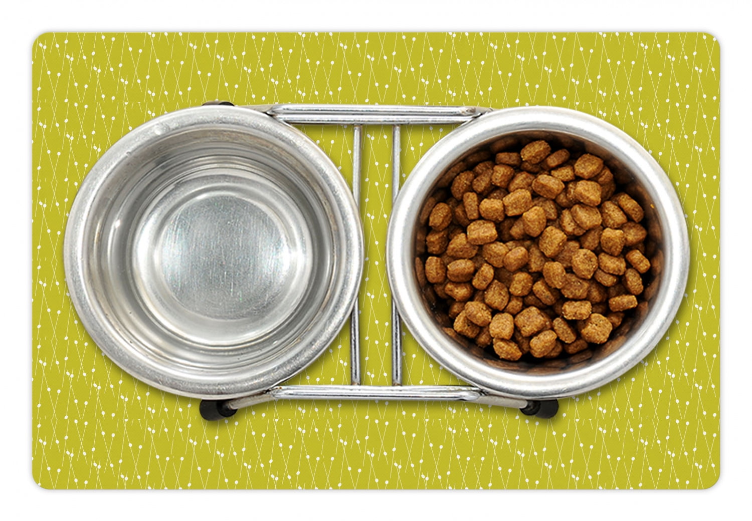 Funky Pet Mat For Food And Water Vertically Placed Thin Stripes
