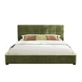 thumbnail image 2 of Augustus Luxurious Velvet King Bed Frame with Curved Tufted Headboard, Oliver Green, 2 of 11