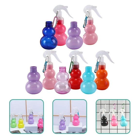 KONTONTY 10Pcs Travel Bottles Leakproof Spray Bottles with Carabiner Portable Pet Cosmetic Containers
