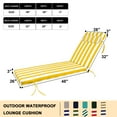 thumbnail image 4 of XXLYY Chaise Lounge Cushions Outdoor, Water-Resistant Patio Lounge Chair Cushion with Ties and Pillows, 3'' High-Density Foam Lounge Replacement Cushion for Lawn Pool, 4 of 6